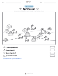 Anteprima della scheda stampabile di Teotihuacan