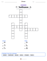 Teotihuacan printable worksheet preview
