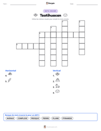 Aperçu de la feuille de travail imprimable Teotihuacan