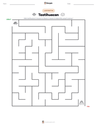 Aperçu de la feuille de travail imprimable Teotihuacan