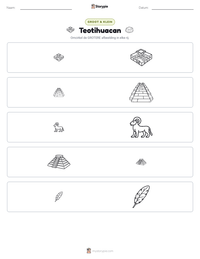 Teotihuacan afdrukbare werkblad voorbeeld