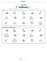 Teotihuacan druckbare Arbeitsblatt Vorschau