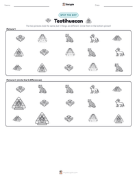 Teotihuacan printable worksheet preview