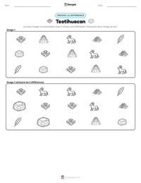Aperçu de la feuille de travail imprimable Teotihuacan