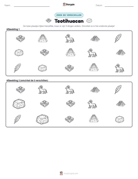 Teotihuacan afdrukbare werkblad voorbeeld