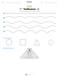 Teotihuacan printable worksheet preview