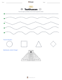 Aperçu de la feuille de travail imprimable Teotihuacan