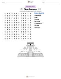Anteprima della scheda stampabile di Teotihuacan