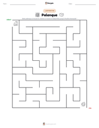 Aperçu de la feuille de travail imprimable Palenque