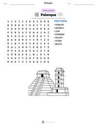 Palenque printable worksheet preview