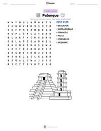 Palenque afdrukbare werkblad voorbeeld