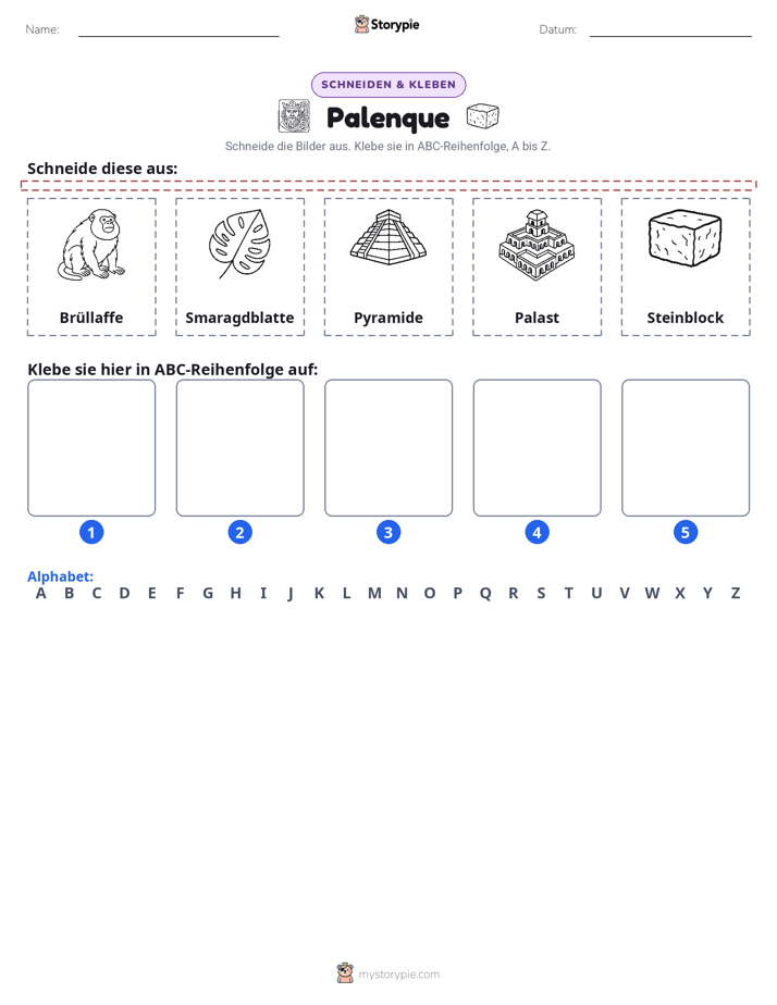 Schneiden & Einfügen Alphabet