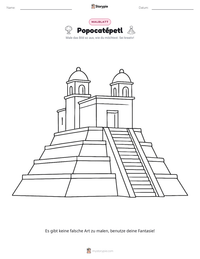 Popocatépetl druckbare Arbeitsblatt Vorschau