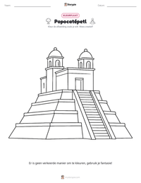 Popocatépetl afdrukbare werkblad voorbeeld