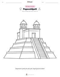 Popocatépetl yazdırılabilir çalışma sayfası önizlemesi