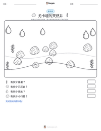 尤卡坦的天然井 可打印工作表预览