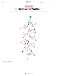 Cenoten von Yucatán druckbare Arbeitsblatt Vorschau