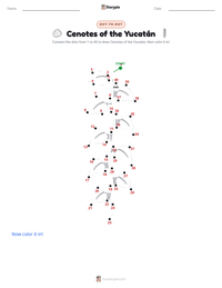 Cenotes of the Yucatán printable worksheet preview