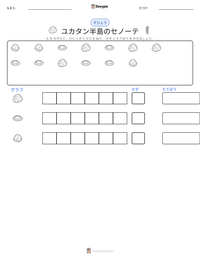 ユカタン半島のセノーテ の印刷可能ワークシートプレビュー