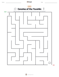 Cenotes of the Yucatán printable worksheet preview