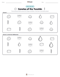 Cenotes of the Yucatán printable worksheet preview