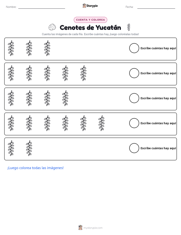 Contar y Colorear