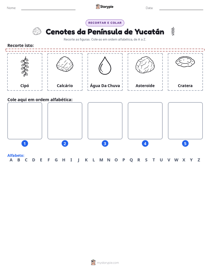 Recortar & Colar Alfabeto