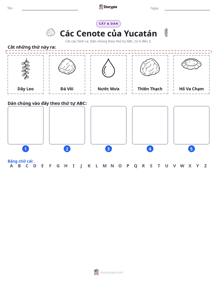 Cắt & Dán Chữ Cái