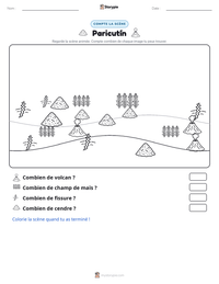 Aperçu de la feuille de travail imprimable Paricutín