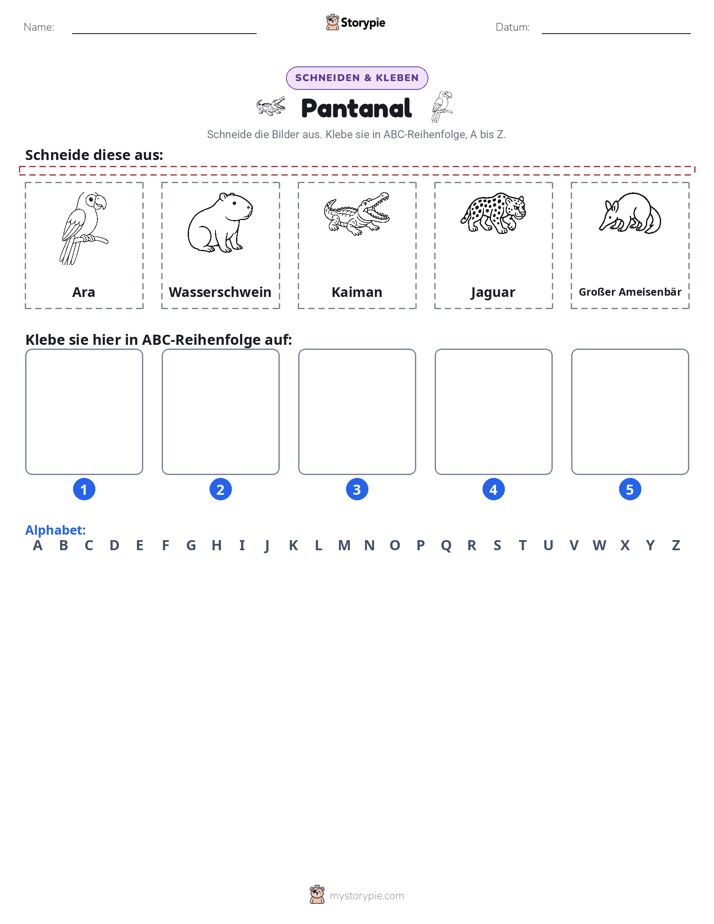Schneiden & Einfügen Alphabet