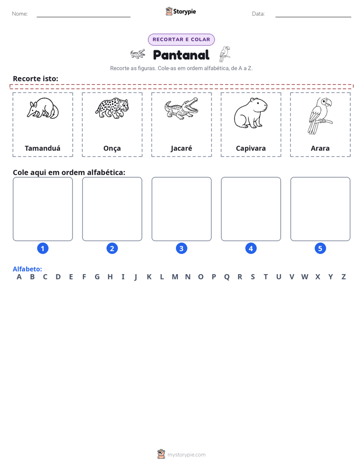 Recortar & Colar Alfabeto