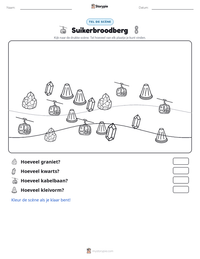 Suikerbroodberg afdrukbare werkblad voorbeeld