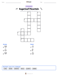 Sugarloaf Mountain printable worksheet preview
