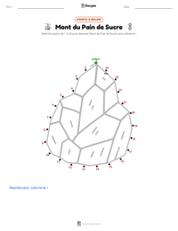 Aperçu de la feuille de travail imprimable Mont du Pain de Sucre