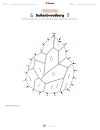 Suikerbroodberg afdrukbare werkblad voorbeeld