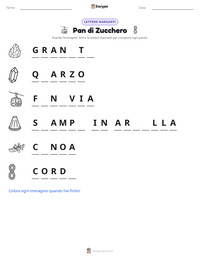 Anteprima della scheda stampabile di Pan di Zucchero