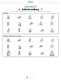 Suikerbroodberg afdrukbare werkblad voorbeeld