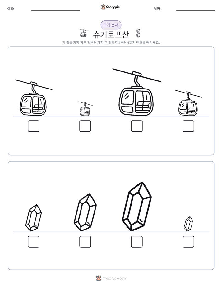 크기 순서