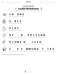 Aperçu de la feuille de travail imprimable Lençóis Maranhenses