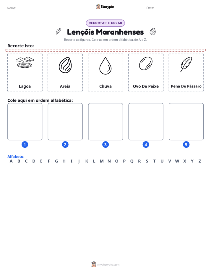 Recortar & Colar Alfabeto