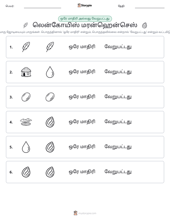 அதே அல்லது மாறுபட்டது