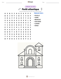 Aperçu de la feuille de travail imprimable Forêt atlantique