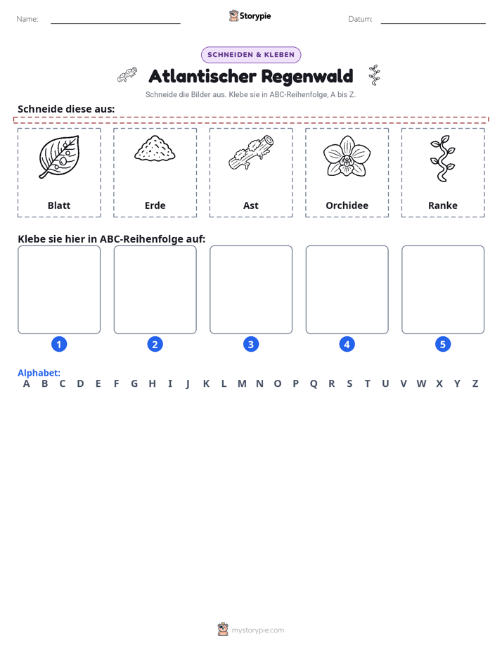 Schneiden & Einfügen Alphabet