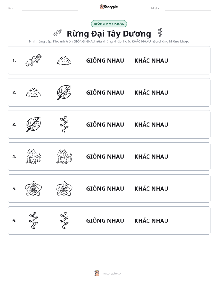 Giống Hay Khác