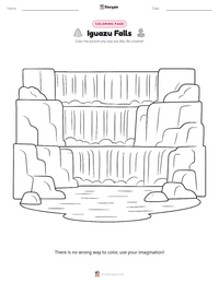 Iguazu Falls printable worksheet preview