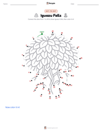 Iguazu Falls printable worksheet preview