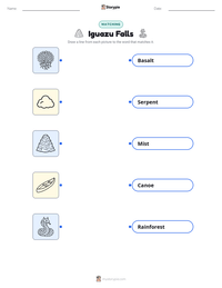 Iguazu Falls printable worksheet preview