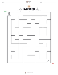 Iguazu Falls printable worksheet preview