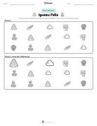 Iguazu Falls printable worksheet preview