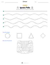 Iguazu Falls printable worksheet preview